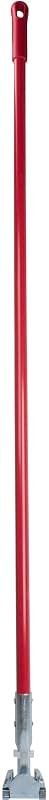 SPARTA 60" Fiberglass Dust Mop Replacement Handle with Clip-On Jaw Clamp Connector, Sliding Locking Collar, Commercial Floor Cleaning, Red (Pack of 12) - Product Image