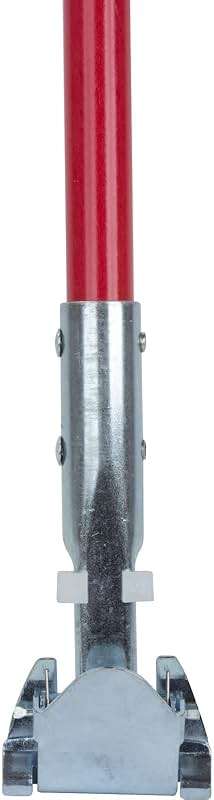 SPARTA 60" Fiberglass Dust Mop Replacement Handle with Clip-On Jaw Clamp Connector, Sliding Locking Collar, Commercial Floor Cleaning, Red (Pack of 12) - Image 2