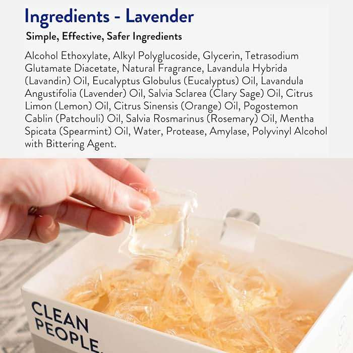 The Clean People Laundry Detergent Pods - Hypoallergenic Laundry Pods - Ultra Concentrated, Recyclable Packaging, Stain Fighting - Lavender, 96 Pack - Image 5