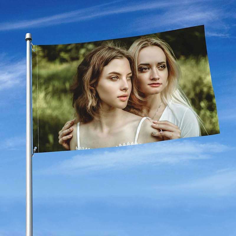 Custom Flag 3x5 Ft Customized Flags Banners - Personalize Print Your Own Logo/Design/Words/Text - Vivid Color, Canvas Header and Double Stitched - Brass Grommets - Single Sided - Image 2