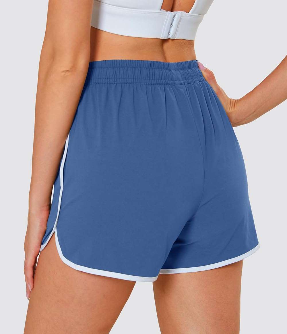 MAGCOMSEN Women's Athletic Shorts with Pockets Quick Dry Lightweight 3.5" Running Gym Workout Shorts Hiking Sport - Image 2
