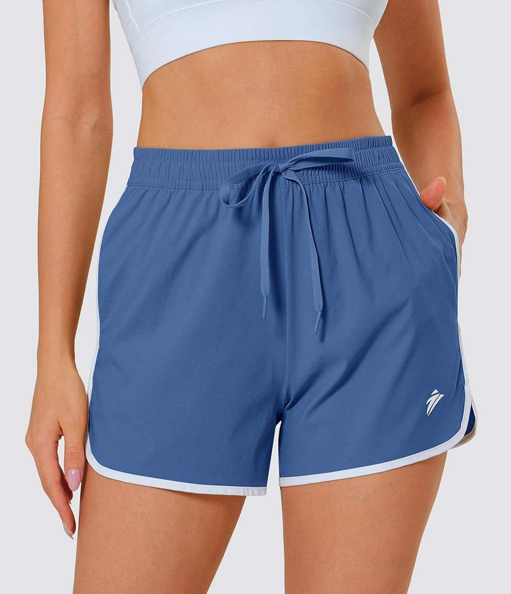 MAGCOMSEN Women's Athletic Shorts with Pockets Quick Dry Lightweight 3.5" Running Gym Workout Shorts Hiking Sport - Image 3