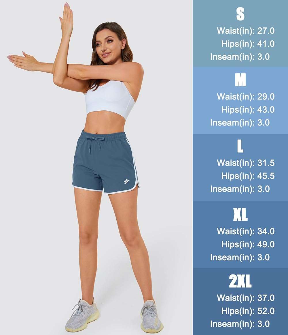 MAGCOMSEN Women's Athletic Shorts with Pockets Quick Dry Lightweight 3.5" Running Gym Workout Shorts Hiking Sport - Image 7
