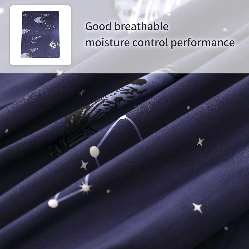 MAXYOYO Mattress Cover for Traditional Japanese Futon Mattress, Futon Floor Mats Cover with Zipper, Super Soft and Machine Washable, Space Adventure, Queen - Image 5