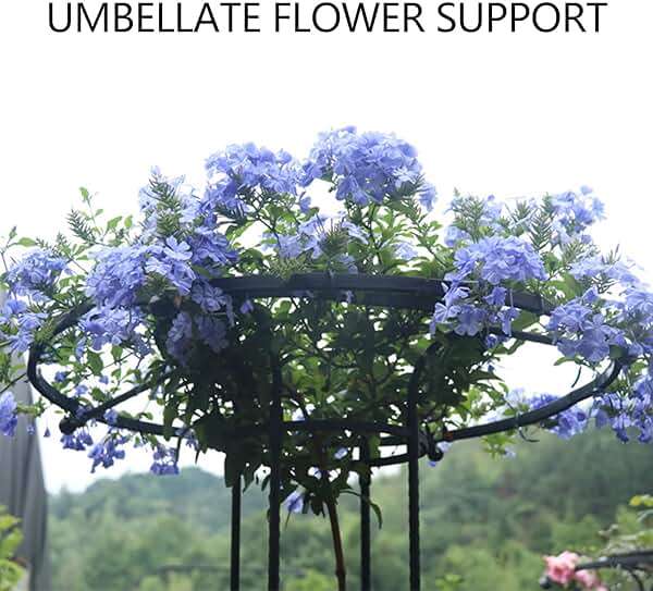Garden Obelisk Trellis for Climbing Plants, 70.9inch Decorative Vertical Metal Umbrella Trellis Tower Frame Outdoor Flower Support Cage Climbing Stand Rack for Vines Rose - Image 5