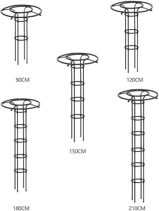 Garden Obelisk Trellis for Climbing Plants, 70.9inch Decorative Vertical Metal Umbrella Trellis Tower Frame Outdoor Flower Support Cage Climbing Stand Rack for Vines Rose - Image 9