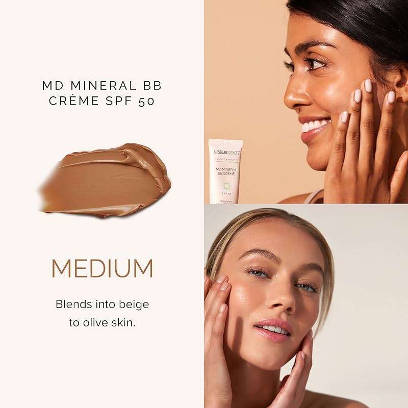 MDSolarSciences Crème Mineral Beauty Balm SPF 50 OilFree Tinted Matte BB Crème - Image 6
