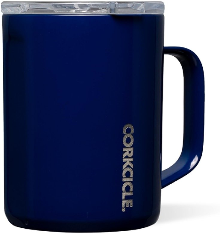 Corkcicle Classic Coffee Mug - Triple Insulated Stainless Steel for Travel - Shatter-Proof Lid - Keeps Drink Hot Over 3 Hours - Holiday Mug Gift - Great for Gifting - 16 oz - Gloss Midnight Navy - Product Image