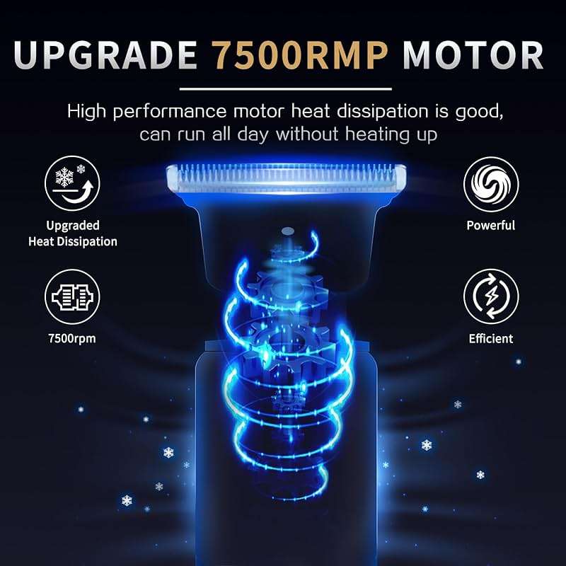 Ufree Professional Beard Trimmer for Men, Zero Gapped T-Blade Hair Clipper & Mustache Trimmer Kit with LCD Display, Precision Edgers for Haircut & Grooming, Barber-Grade Electric Shaver, Gifts for Men - Image 2