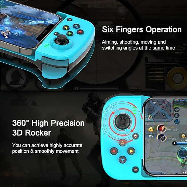 arVin Wireless Gamepad Controller for iPhone iOS Android PC with Back Button, Mobile Gaming Controller for iPhone 15/14/13/12/11, iPad, MacBook, Samsung Galaxy S23/S22/S21, TCL, Tablet, CODM, Genshin - Image 4