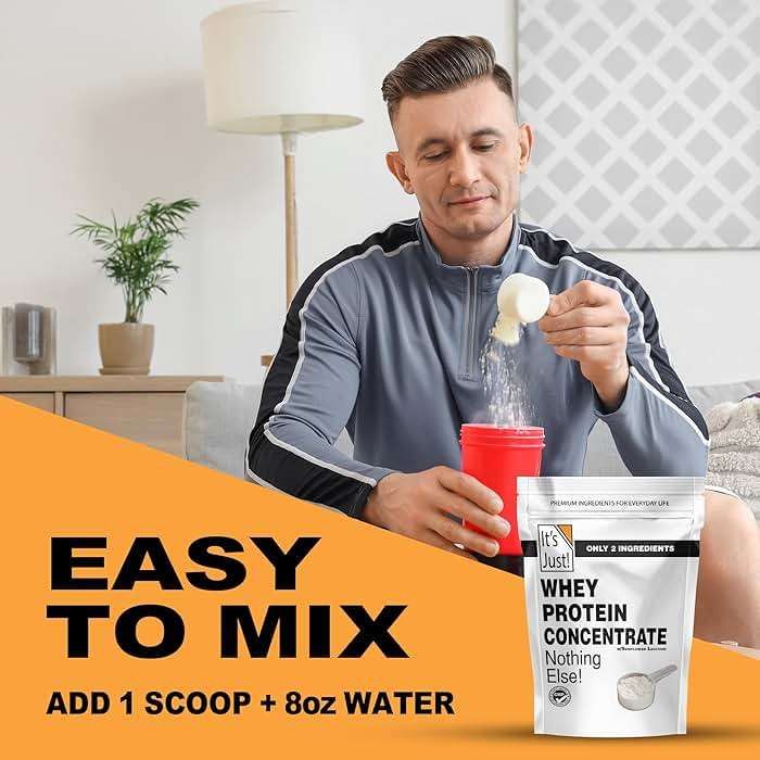 It's Just! - 100% Whey Protein Concentrate, Made in USA, No RBST/rBGH Hormones, Premium WPC-80, No Added Flavors or Artificial Sweeteners (1.25 Pound, Unflavored) - Image 5