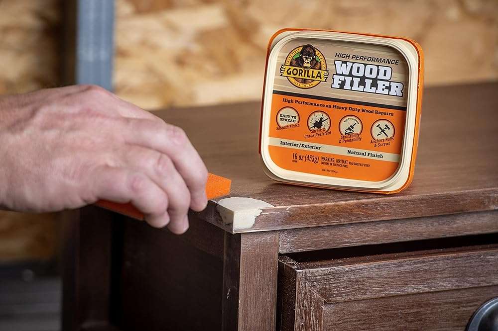 Gorilla All Purpose Wood Filler Wood Repair Kit with Putty Knife and Sanding Block - Image 6