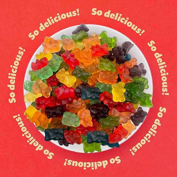 Gummi Bears Candy | 2 Pound Bag | Assorted Fruit Flavors | Bulk Gummies for Candy Buffets, Party Favors and Goody Bags | Classic Chewy Treat - Image 4