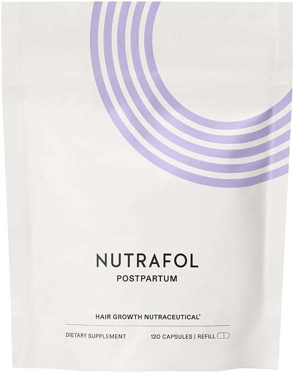 Nutrafol Postpartum Hair Growth Supplements, Clinically Tested for Visibly Thicker Hair and Less Shedding, Breastfeeding-friendly - Image 1