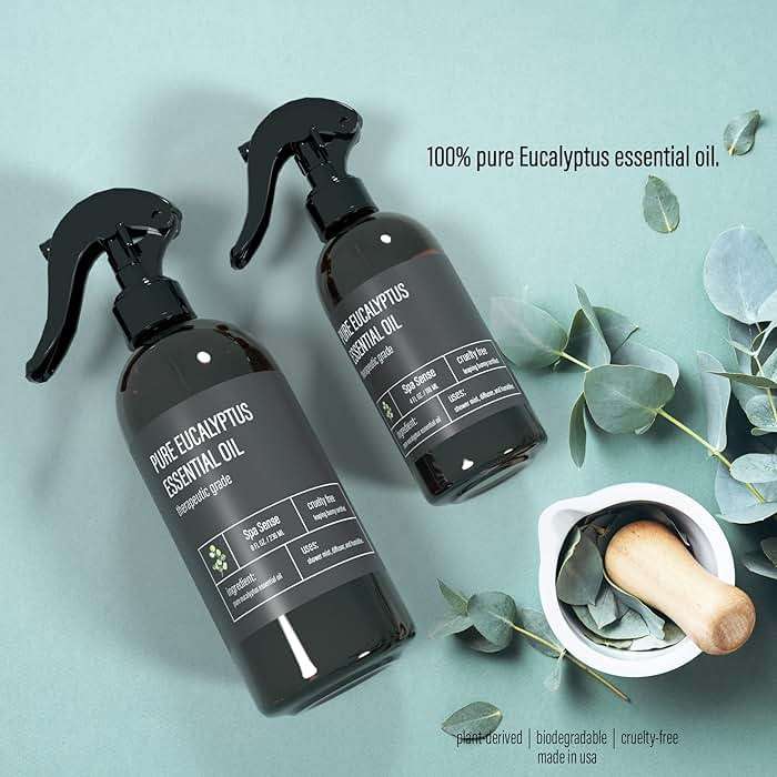 Spa Sense Pure Eucalyptus Oil Shower Mist and Steam Room Spray - 8 Ounce Premium Aromatherapy Eucalyptus Essential Oil Spray - Image 2