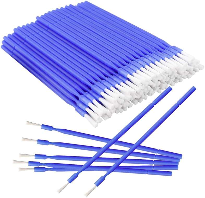 FERCAISH 100 Pcs Disposable Interdental Brush, 4 Colors Dental Micro Applicator Brush Micro Swabs Applicator - Oral Dental Hygiene Tooth Cleaning Tool - Image 1