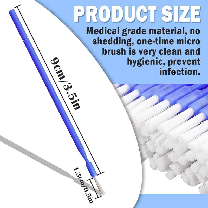 FERCAISH 100 Pcs Disposable Interdental Brush, 4 Colors Dental Micro Applicator Brush Micro Swabs Applicator - Oral Dental Hygiene Tooth Cleaning Tool - Image 2