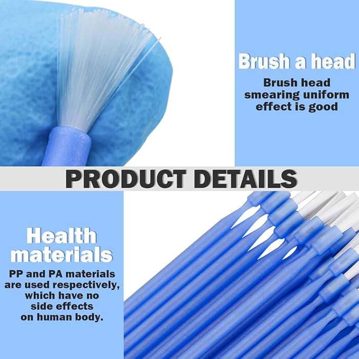 FERCAISH 100 Pcs Disposable Interdental Brush, 4 Colors Dental Micro Applicator Brush Micro Swabs Applicator - Oral Dental Hygiene Tooth Cleaning Tool - Image 3