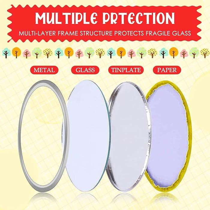 Taiyin 18 Pcs Softball Gifts Mirror for Girls Softball Goodie Bags Stuffers Party Favors Supplies Accessories Round 2.76 Inch Portable Makeup Mirror for End of Season Team Women Gift - Image 3