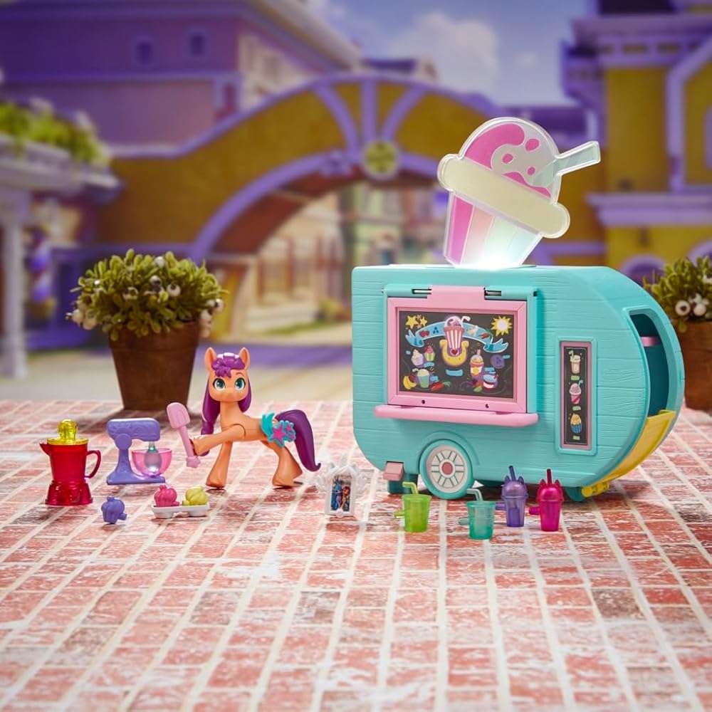 My Little Pony Playset Sunny Starscout Smoothie Truck Set, Hoof to Heart Pony Doll, Toys for Girls and Boys 5 Years Old+ - Image 2
