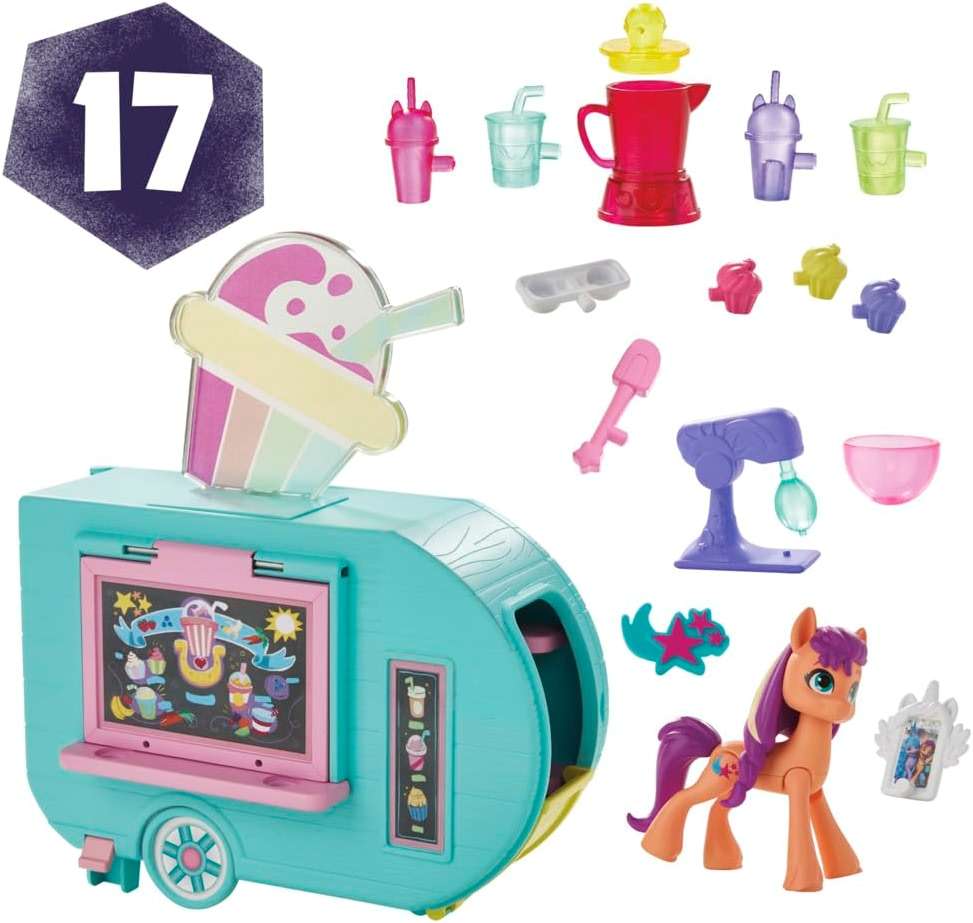 My Little Pony Playset Sunny Starscout Smoothie Truck Set, Hoof to Heart Pony Doll, Toys for Girls and Boys 5 Years Old+ - Image 9