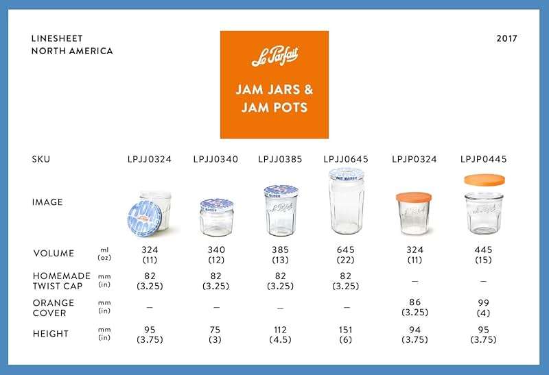 Le Parfait 11oz (324ml) French Glass Jam Jars – Reusable, Zero Waste & Eco-Friendly, BPA-Free Colorful Airtight Lids for Canning, Jam, Jelly & Preserves – Dishwasher & Freezer Safe, Made in France 6PK - Image 3