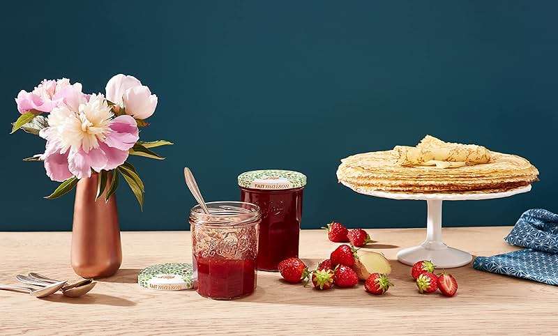 Le Parfait 11oz (324ml) French Glass Jam Jars – Reusable, Zero Waste & Eco-Friendly, BPA-Free Colorful Airtight Lids for Canning, Jam, Jelly & Preserves – Dishwasher & Freezer Safe, Made in France 6PK - Image 6