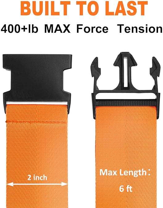 Luggage Straps for Suitcases TSA Approved Travel Belt 4 Pack by Chelmon(Orange) - Image 2