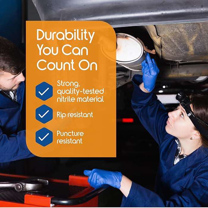 Inspire Black Nitrile Disposable Gloves | 4.5 Nitrile Safety Medical Exam Cooking Cleaning Disposable Black Gloves (Blue - Box of 100, Medium) - Image 3