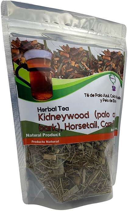 Palo Azul Tea, Kidneywood, Horsetail, Corn Silk, Quiere Te, 5.3 oz (150 grams), Up to 100 Cups, Cyclolepis Genistoides, Herbal, Blue Stick Tea, Resealable Bag, Product From Mexico, 100% Natural - Image 2