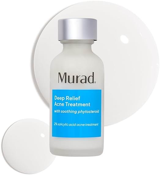 Murad Deep Relief Acne Spot Treatment with 2% Salicylic Acid – Patch-Like Liquid Treatment for Deep, Hormonal Acne & Breakouts – 1 Fl Oz - Product Image