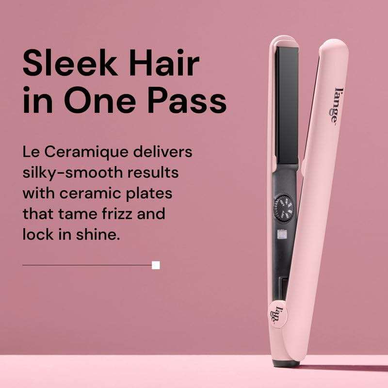 L'ANGE HAIR Le Ceramique 1-Pass Flat Iron Hair Straightener | Fast Heating Ceramic Flat Iron | Best Hot Tools Professional Hair Straightener to Lock in Moisture & Shine | (Blush) - Image 3