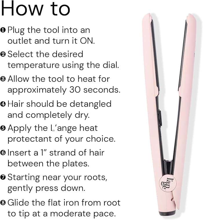 L'ANGE HAIR Le Ceramique 1-Pass Flat Iron Hair Straightener | Fast Heating Ceramic Flat Iron | Best Hot Tools Professional Hair Straightener to Lock in Moisture & Shine | (Blush) - Image 6