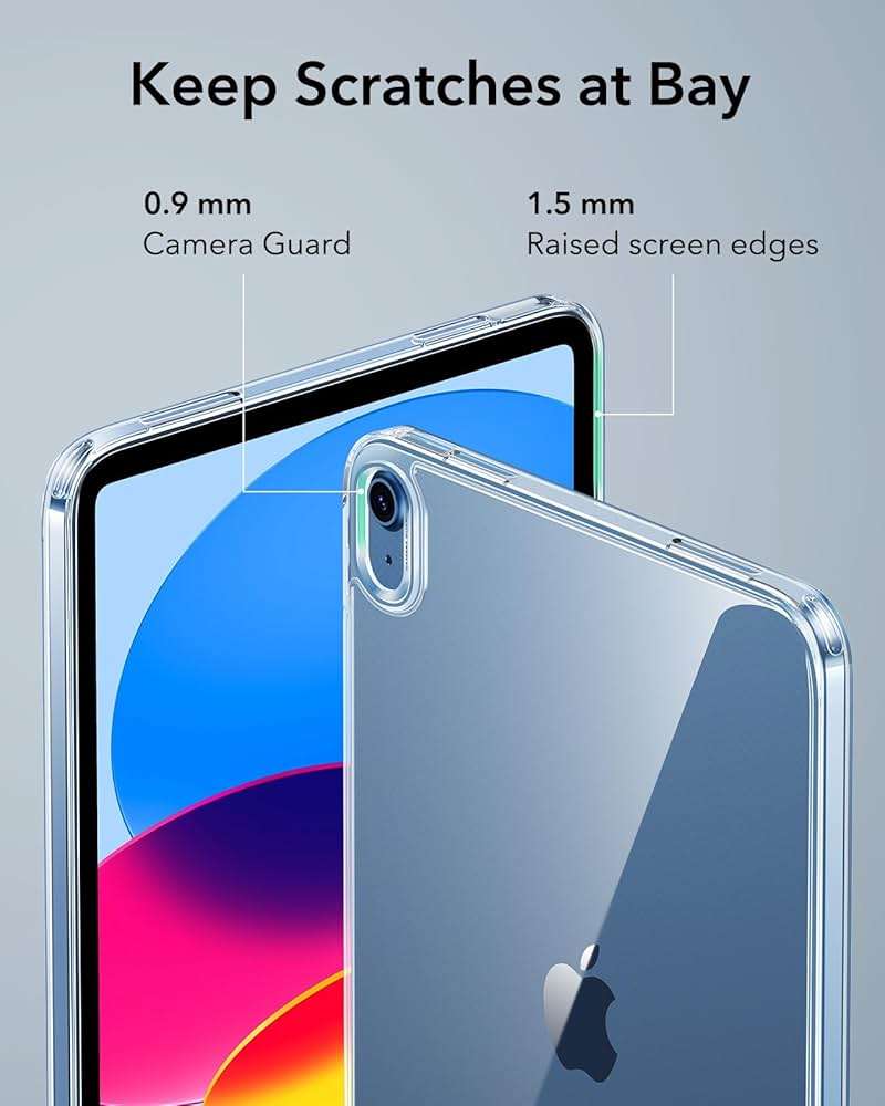 ESR for iPad (A16) 11th/10th Generation Case(2025/2022), Thin and Lightweight, Yellowing Resistant, Hard Acrylic Back, Air-Guard Corners, Flexible Frame, Classic Hybrid Back Cover, Clear - Image 7