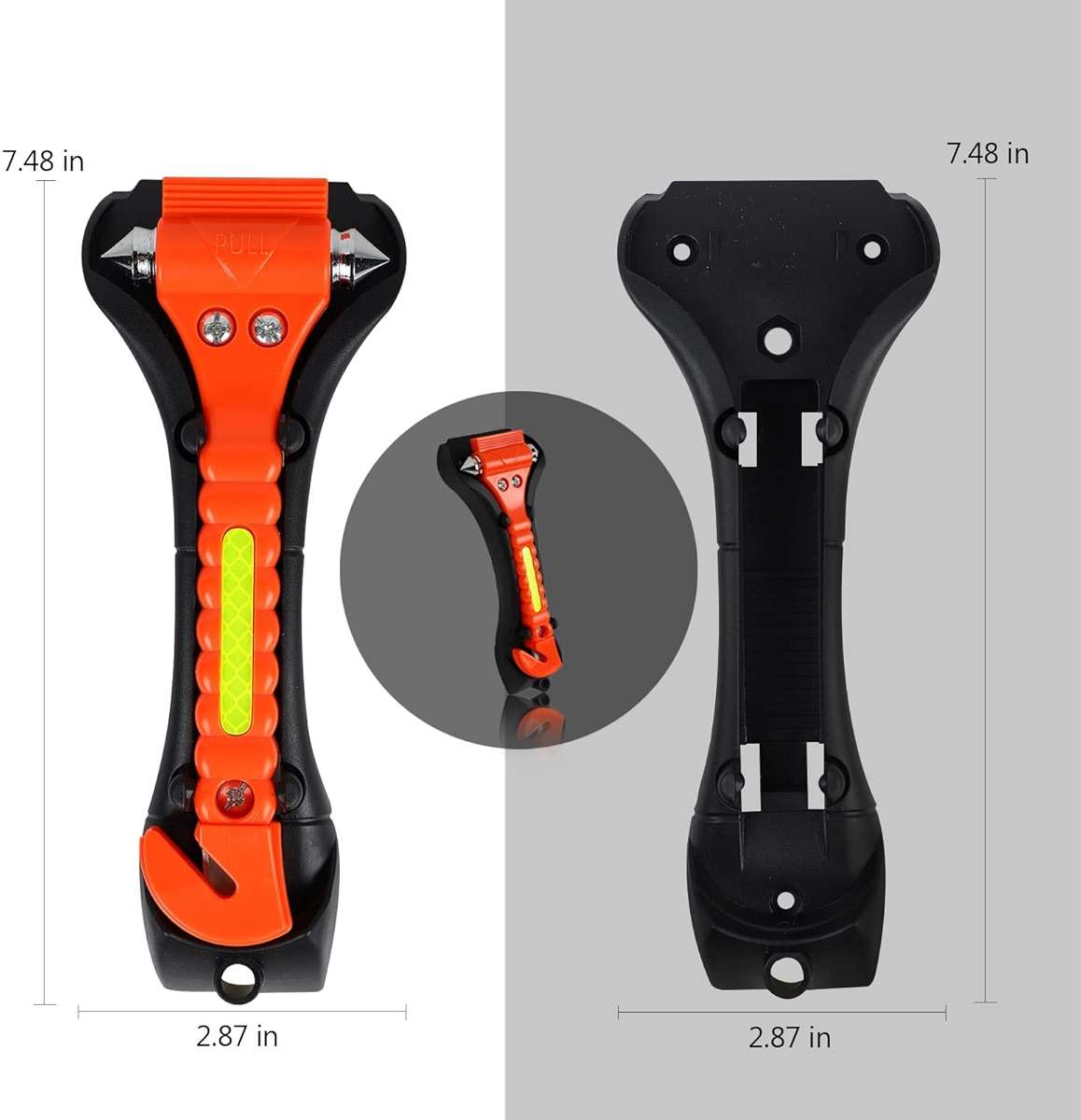 MorTime 6 Pack Car Safety Hammer Window Breaker, Car Emergency Escape Tool, Window Hammer Seat Belt Cutter - Image 3