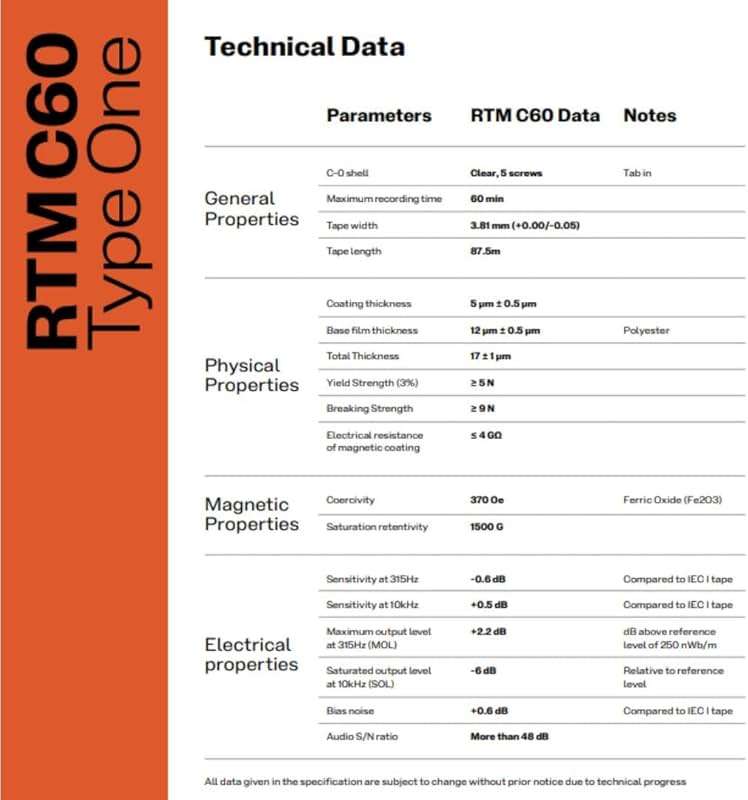 RTM C60 | Type One 60 Minute Blank Music Cassette | Ideal for Audio Recording | Studio Quality | Single Cassette - Image 5