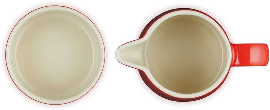 Le Creuset Stoneware Signature Cream & Sugar Set, Cerise, Cream: 300 ml., Sugar: 8oz, - Image 4