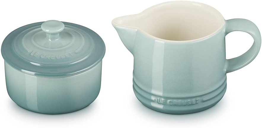 Le Creuset Stoneware Signature Cream & Sugar Set, Sea Salt - Product Image