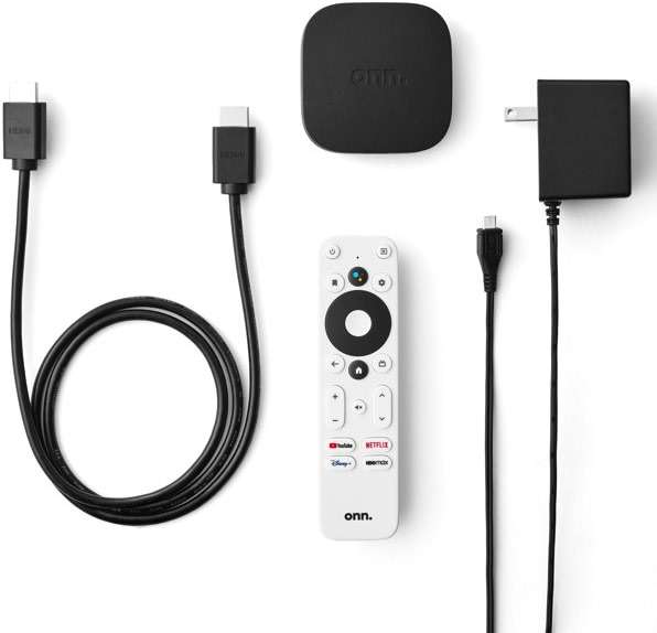 ONN Android TV 4K UHD Streaming Device with Voice Remote Control Google Assistant & High Speed HDMI Cable (100026240) Black - Image 5