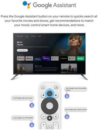 ONN Android TV 4K UHD Streaming Device with Voice Remote Control Google Assistant & High Speed HDMI Cable (100026240) Black - Image 8