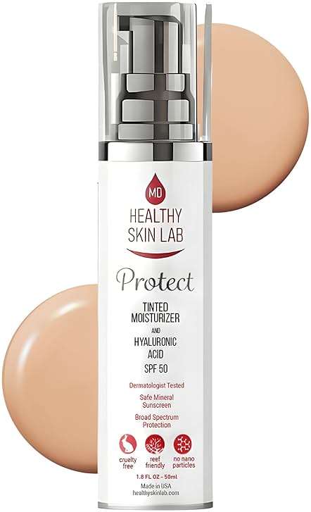 Healthy Skin Lab Protect Tinted Moisturizer SPF 50, Sheer Universal Tint, Lightweight Hydrating Mineral Sunscreen for Face, Hyaluronic Acid, Broad Spectrum Daily SPF, Dermatologist Tested, 1.8 oz - Image 9