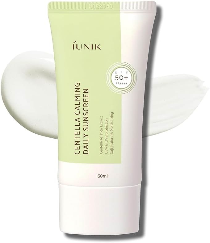 IUNIK Centella Calming Moisture Daily Sunscreen SPF 50+ PA++++ Matte & No White Cast Centella Asiatica Dry Oily Sensitive Vegan Korean Skincare - Product Image
