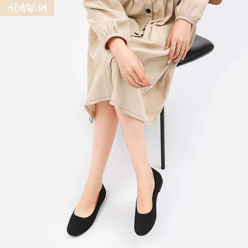 HEAWISH Comfortable Round Toe Flats Shoes Women, Slip On Ballet Flats for Women, Casual Women's Flats for Walking - Image 2
