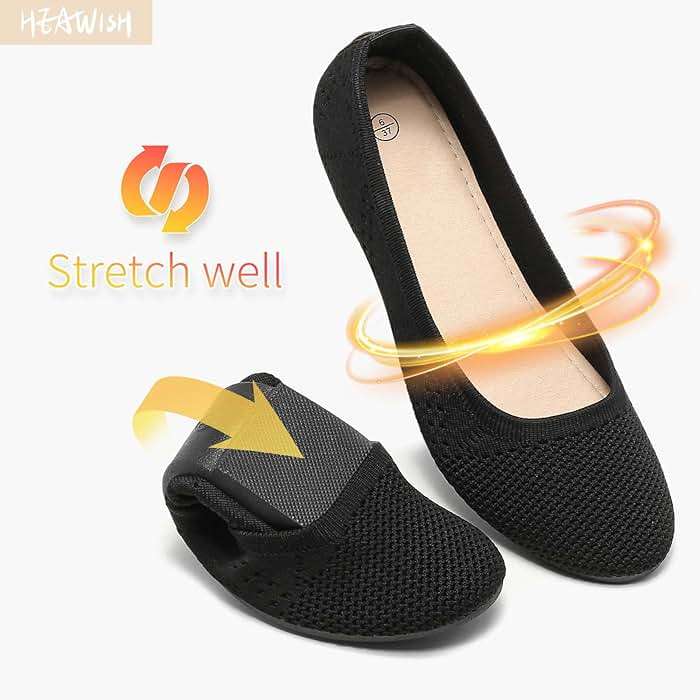 HEAWISH Comfortable Round Toe Flats Shoes Women, Slip On Ballet Flats for Women, Casual Women's Flats for Walking - Image 3