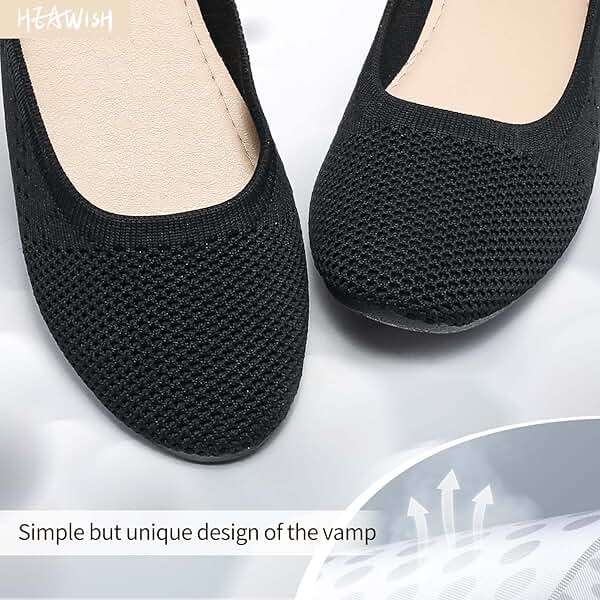 HEAWISH Comfortable Round Toe Flats Shoes Women, Slip On Ballet Flats for Women, Casual Women's Flats for Walking - Image 4