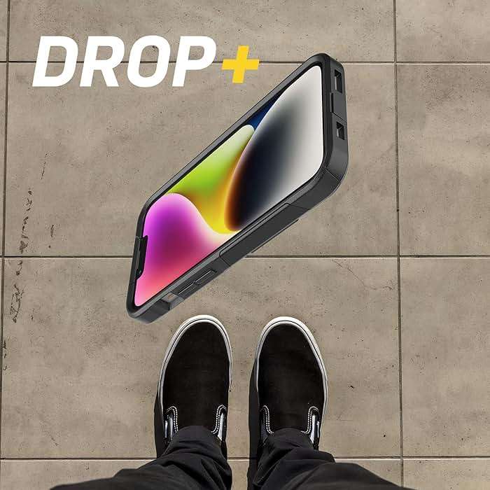 OtterBox iPhone 14 & iPhone 13 Commuter Series Case - BLACK , slim & tough, pocket-friendly, with port protection - Image 4