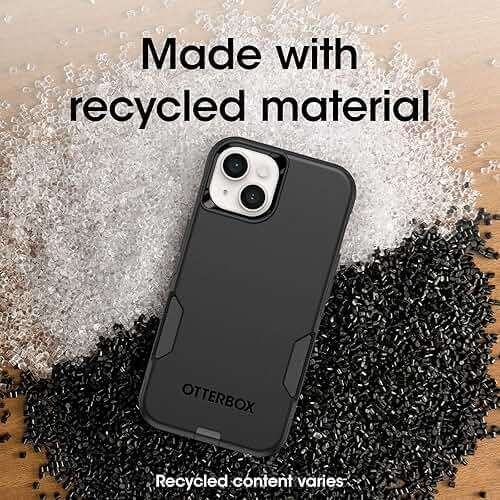 OtterBox iPhone 14 & iPhone 13 Commuter Series Case - BLACK , slim & tough, pocket-friendly, with port protection - Image 6