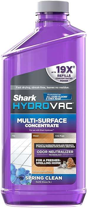 Shark HydroVac Multi-Surface 33-Oz. Concentrate with Odor Neutralizer Technology, Compatible with all HydroVac 3-in-1 Cleaners, for Sealed Hard Floors & Area Rugs, Spring Clean Scent, Purple, WDCM30 - Image 1