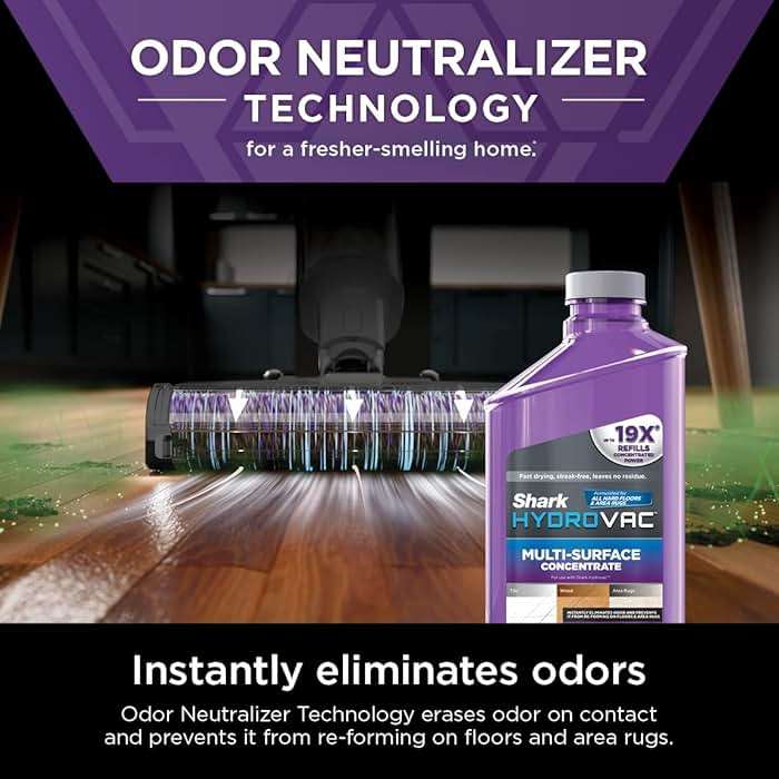 Shark HydroVac Multi-Surface 33-Oz. Concentrate with Odor Neutralizer Technology, Compatible with all HydroVac 3-in-1 Cleaners, for Sealed Hard Floors & Area Rugs, Spring Clean Scent, Purple, WDCM30 - Image 3