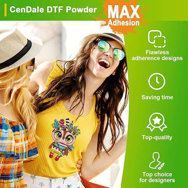 CenDale 1KG/35.2OZ White DTF Transfer Powder: Hot Melt Adhesive Digital DTF Transfer Powder for Sublimation, Ideal for All Fabrics Including Jeans/Cotton T-Shirts, Compatible with DTF/DTG Printers - Image 5